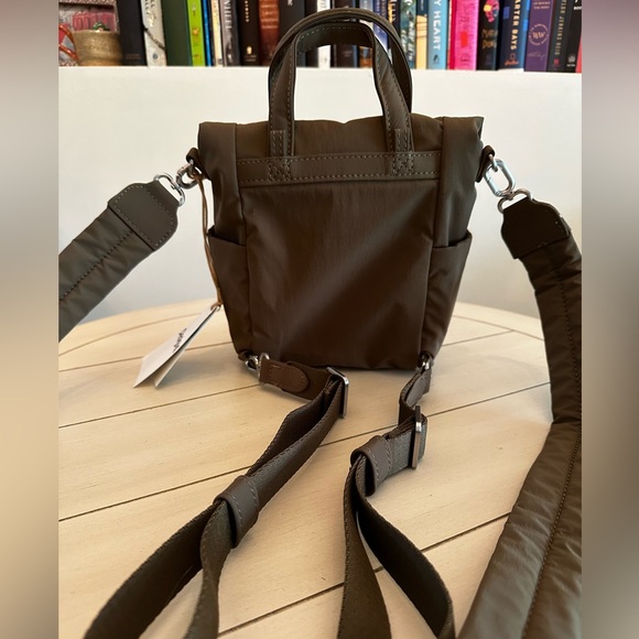 Olive green Desigual mini backpack crossbody zipper purse - Picture 9 of 14